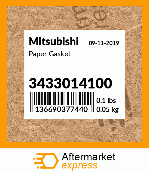 Spare part 34330-14100 + Paper Gasket