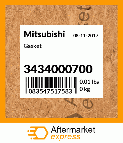 Spare part 3434000700 + Gasket