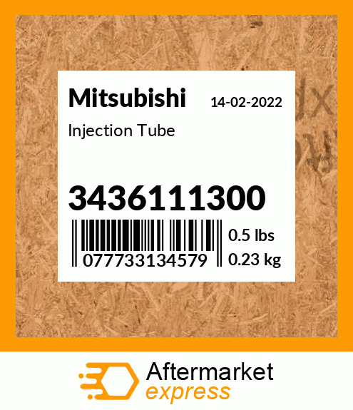 Spare part 3436111300 + Injection Tube