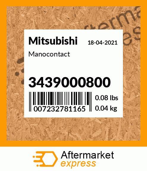 Spare part 34390-00800 + Manocontact