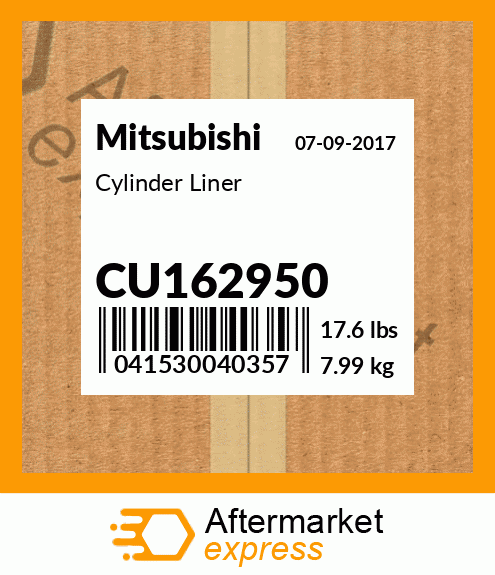 Spare part CU162950 + Cylinder Liner