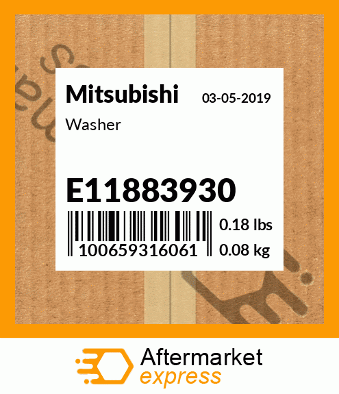 Spare part E11883930 + Washer