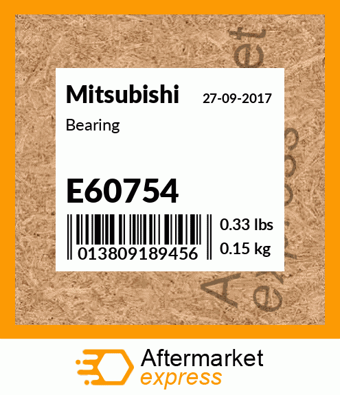 Spare part E60754 + Bearing