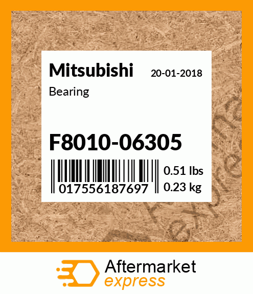 Spare part F8010-06305 + Bearing