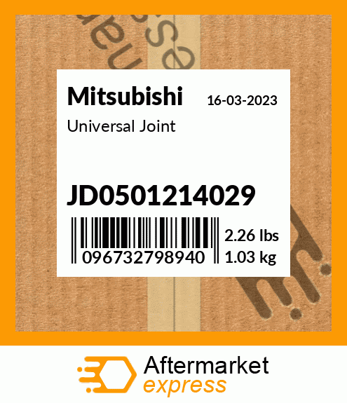 Spare part JD0501214029 + Universal Joint