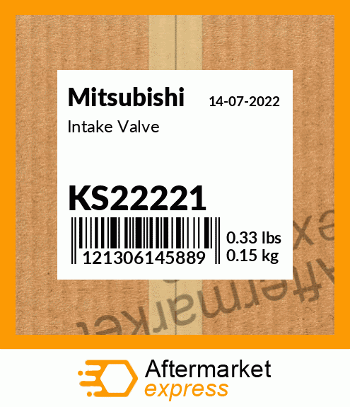 Spare part KS22221 + Intake Valve