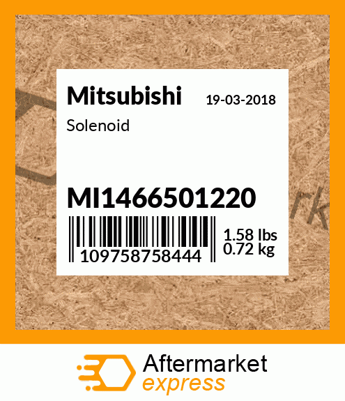 Spare part MI14665-01220 + Solenoid