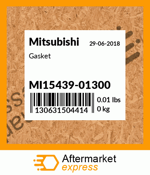 Spare part MI15439-01300 + Gasket