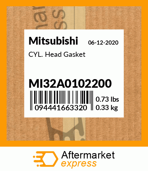 Spare part MI32A01-02200 + CYL. Head Gasket