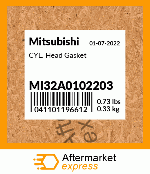 Spare part MI32A0102203 + CYL. Head Gasket