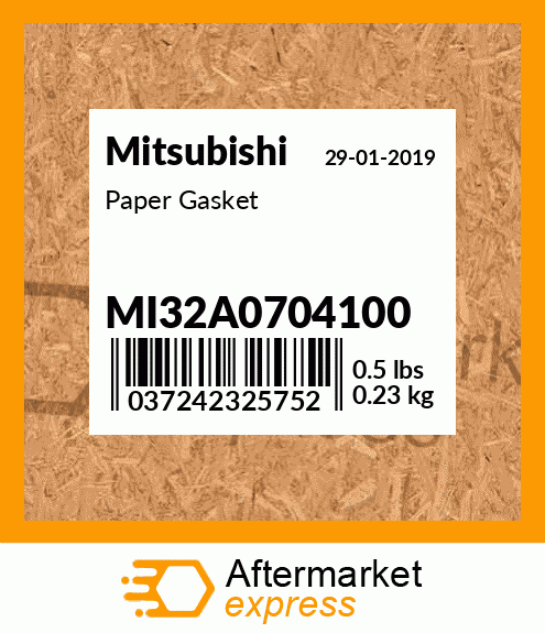 Spare part MI32A0704100 + Paper Gasket