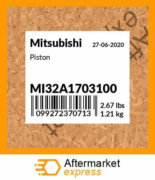 Spare part MI32A1703100 + Piston