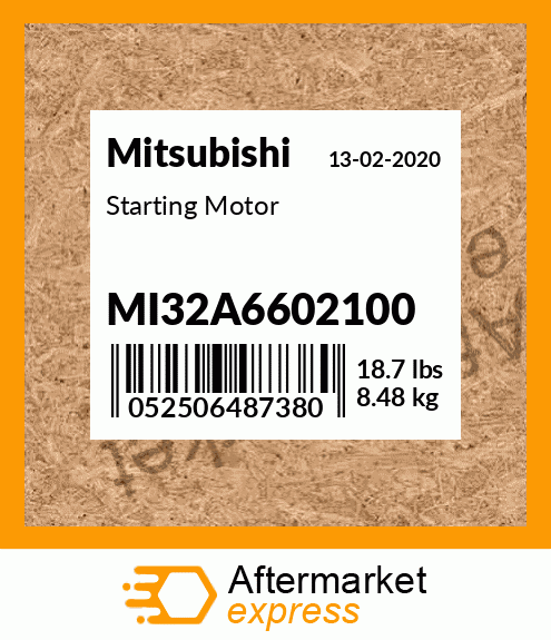 Spare part MI32A66-02100 + Starting Motor