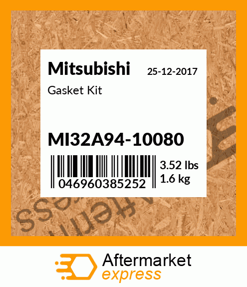 Spare part MI32A94-10080 + Gasket Kit