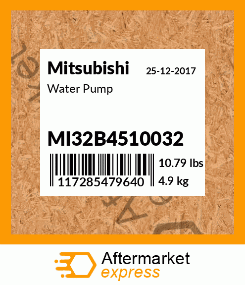 Spare part MI32B4510032 + Water Pump