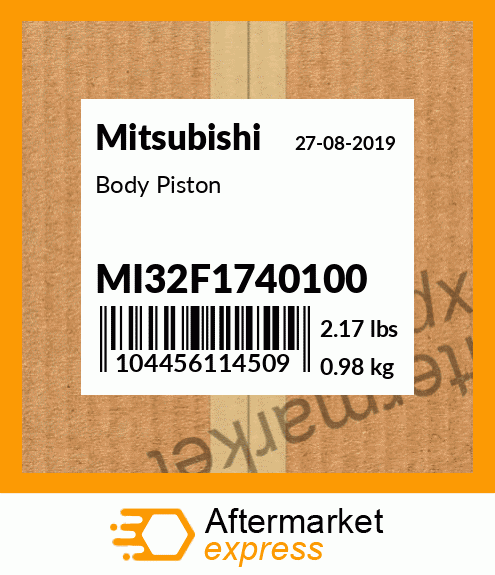 Spare part MI32F1740100 + Body Piston