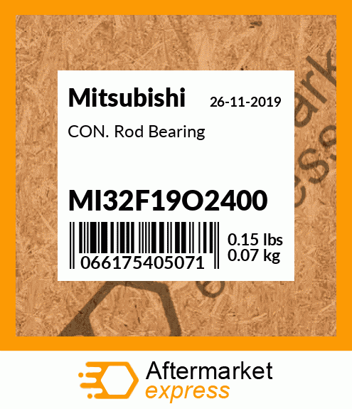 Spare part MI32F19O2400 + CON. Rod Bearing