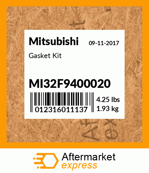 Spare part MI32F9400020 + Gasket Kit