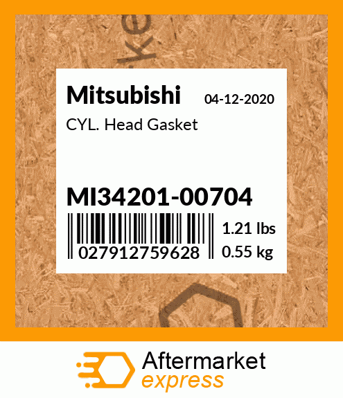 Spare part MI34201-00704 + CYL. Head Gasket