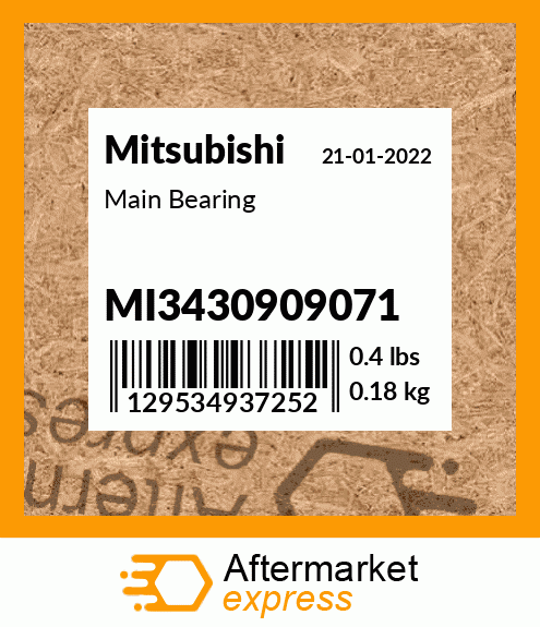 Spare part MI34309-09071 + Main Bearing