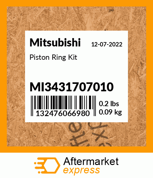 Spare part MI34317-07010 + Piston Ring Kit