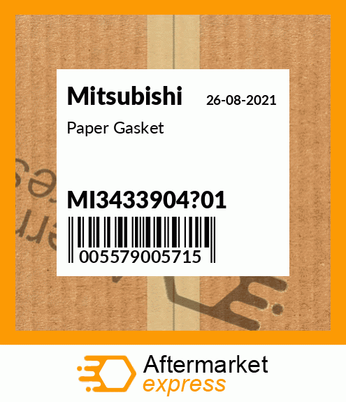 Spare part MI3433904?01 + Paper Gasket