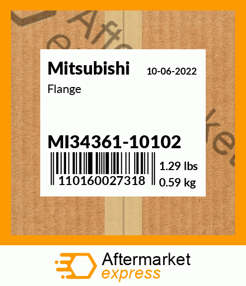 Spare part MI34361-10102 + Flange