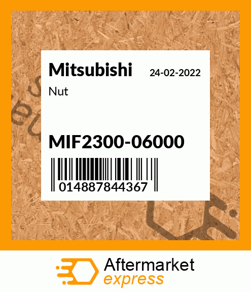 Spare part MIF230006000 + Nut