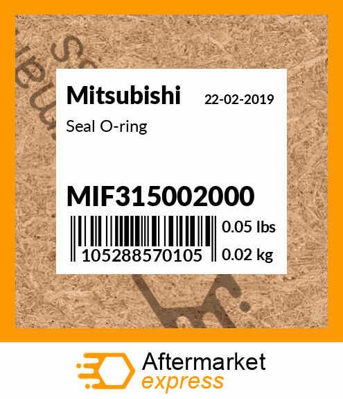 Spare part MIF315002000 + Seal O-ring