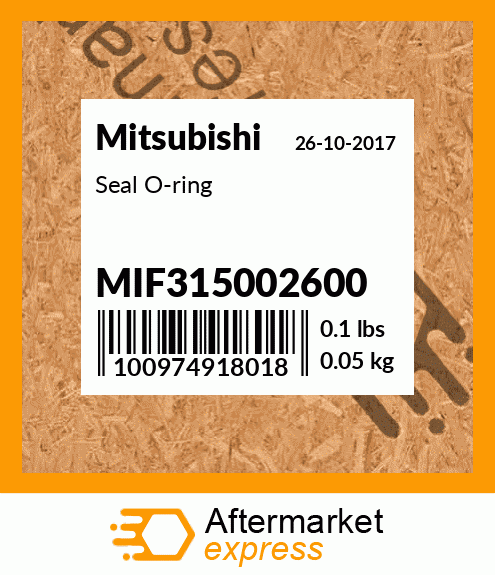 Spare part MIF315002600 + Seal O-ring