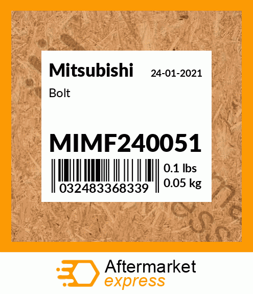 Spare part MIMF240051 + Bolt