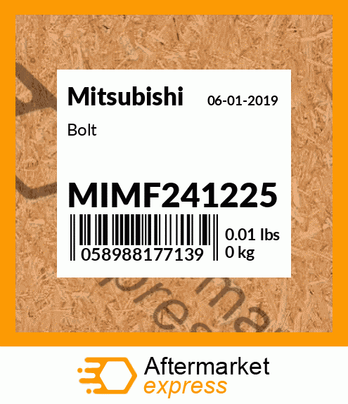 Spare part MIMF241225 + Bolt