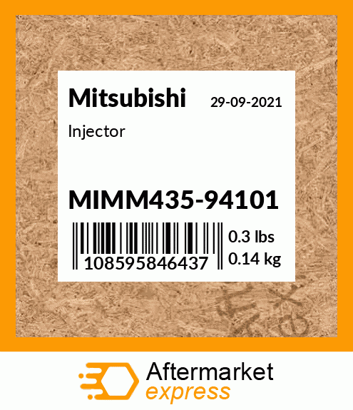 Spare part MIMM435-94101 + Injector