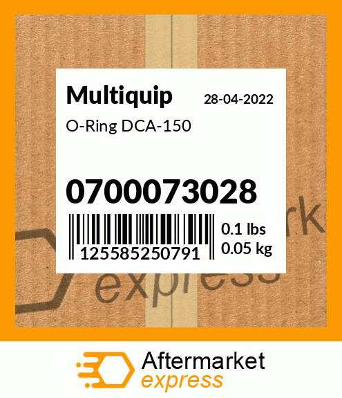 Spare part 0700073028 + O-Ring DCA-150