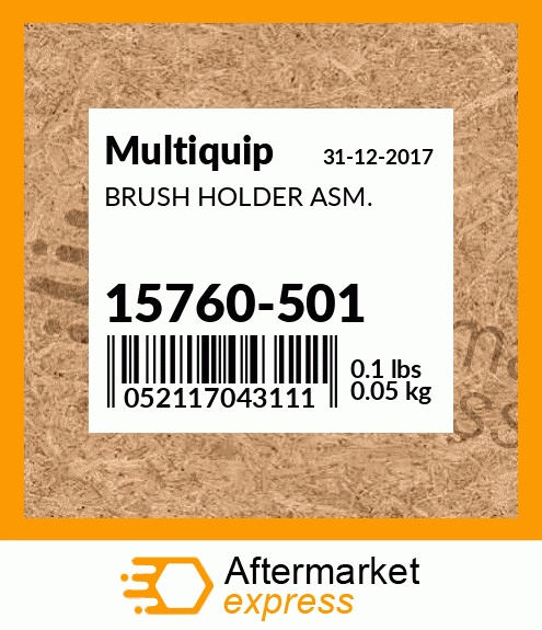 Spare part 15760-501 + BRUSH HOLDER ASM.