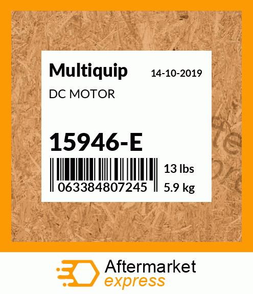 Spare part 15946-E + DC MOTOR