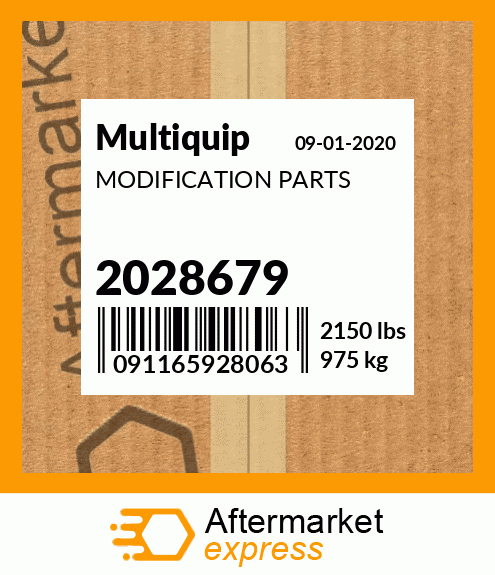 Spare part 2028679 + MODIFICATION PARTS