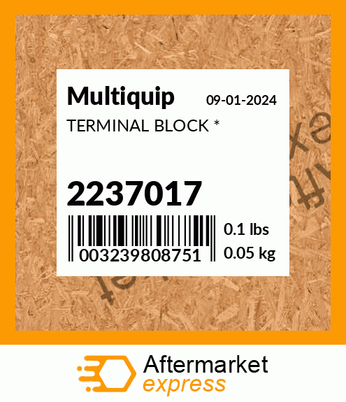 Spare part 2237017 + TERMINAL BLOCK *