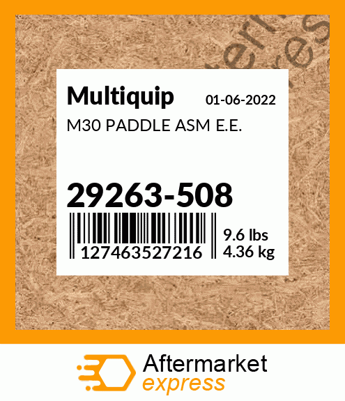 Spare part 29263-508 + M30 PADDLE ASM E.E.