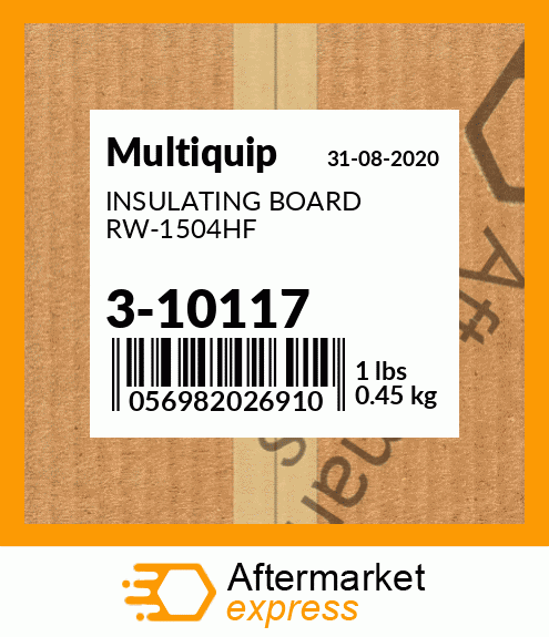 Spare part 3-10117 + INSULATING BOARD RW-1504HF