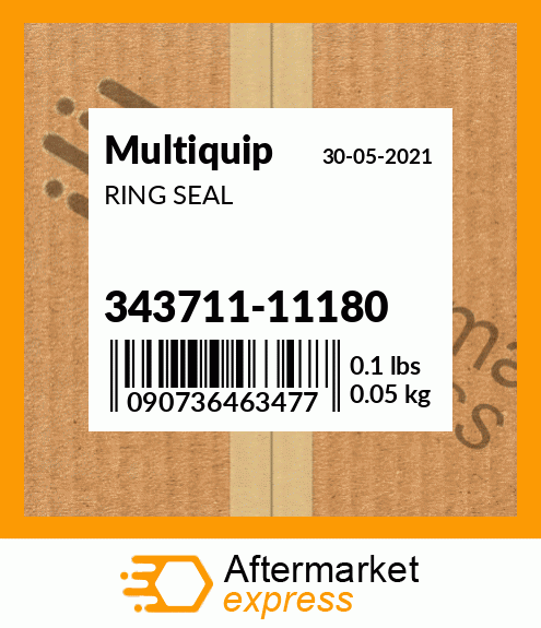 Spare part 343711-11180 + RING SEAL