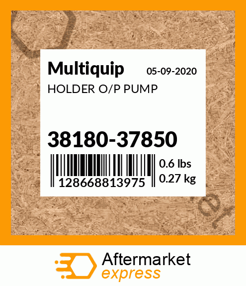 Spare part 38180-37850 + HOLDER O/P PUMP