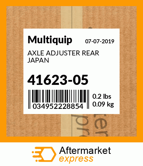 Spare part 41623-05 + AXLE ADJUSTER REAR JAPAN