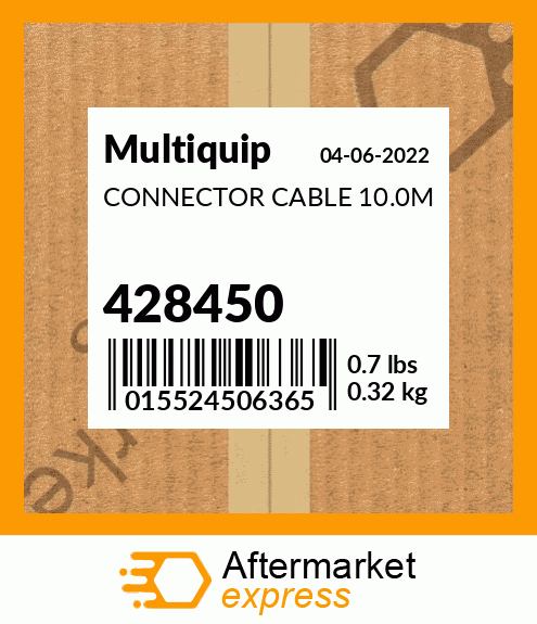 Spare part 428450 + CONNECTOR CABLE 10.0M