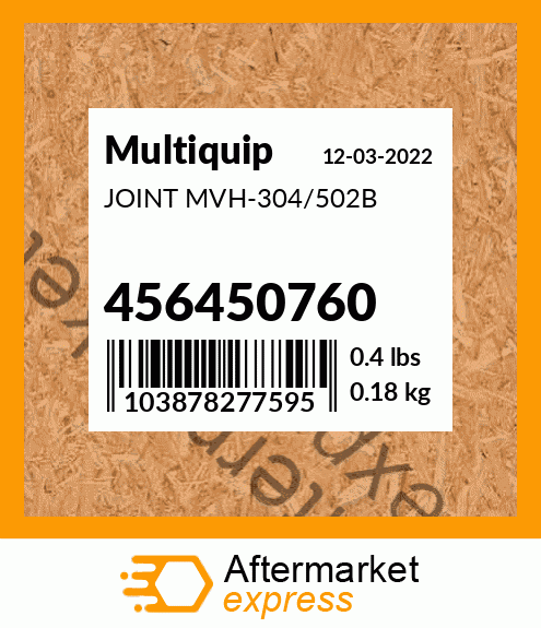 Spare part 456450760 + JOINT MVH-304/502B