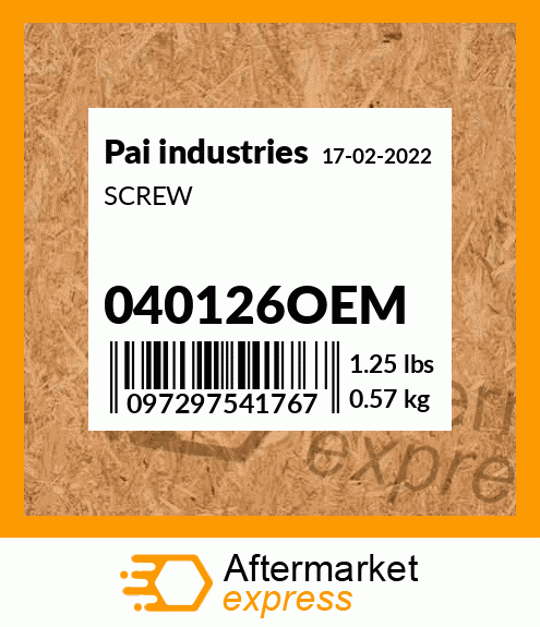 Spare part 040126OEM + SCREW