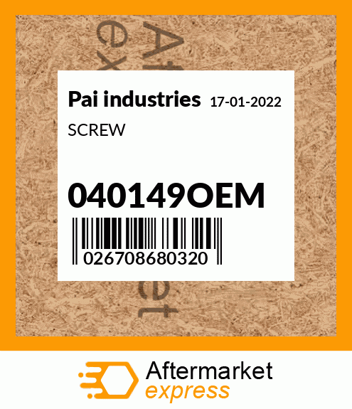 Spare part 040149OEM + SCREW