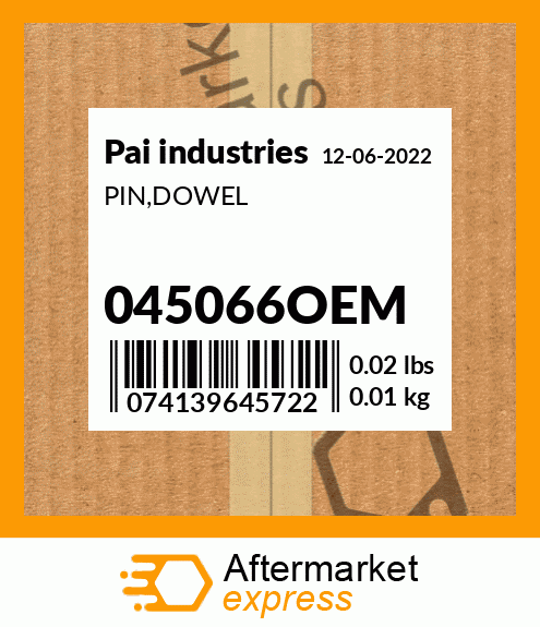 Spare part 045066OEM + PIN,DOWEL