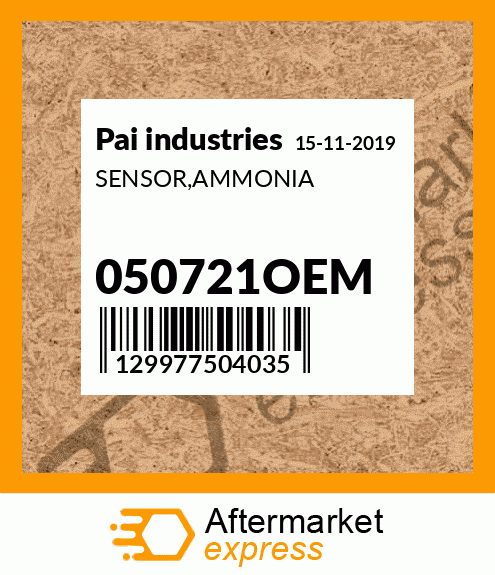 Spare part 050721OEM + SENSOR,AMMONIA