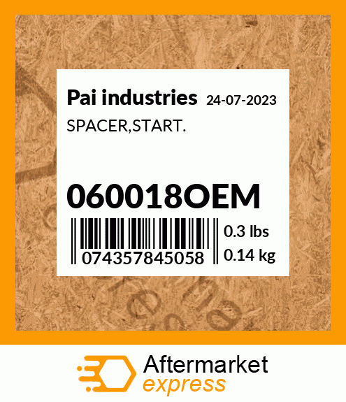 Spare part 060018OEM + SPACER,START.